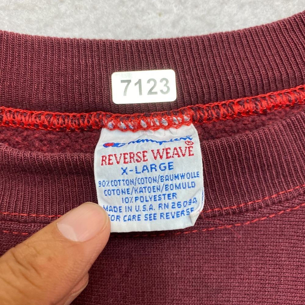ChampionSweatshirt Womens XL Red Made In USA Pullover  Reverse Weave - Picture 10 of 16